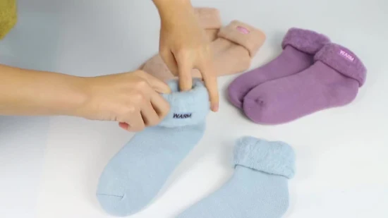 Унисекс пользовательские оптовые толстые термоакриловые домашние носки