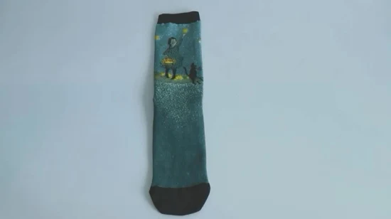 Оптовые бамбуковые носки с принтом для женщин и мужчин на Хэллоуин