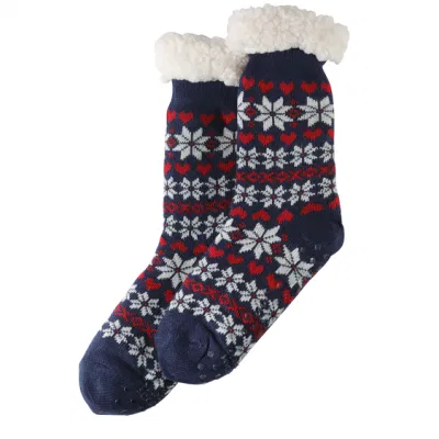 Лидер продаж, популярные толстые теплые зимние нескользящие домашние тапочки, носки-тапочки